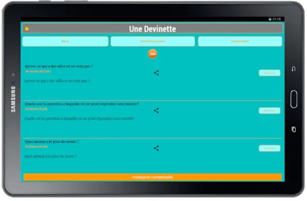 Une Devinette android App screenshot 1